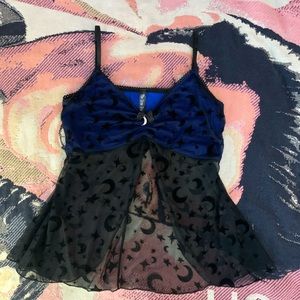 “the grave girls” crescent moon lingerie top